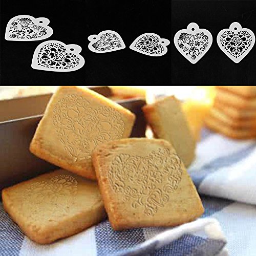 Amazingdeal365 Doppel Herz Metall Form Stanzschablonen Schablonen Schneiden DIY Dekor Sammelalbum Karten Buchzeichen Lesezeichen als Geschenk für Freunde Geburtstag Kinder,Kindergarten Hobby Schule Handarbeit Unterricht usw. Ein tolles Geschenk! - 2