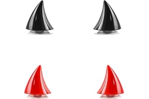 XNFUOE 4pcs Motorcycle Helmet Accessories Helmet Devil Corner Horn Suction Motorcycle Helmet Horn for Motorbike Bicycle Motorcycle