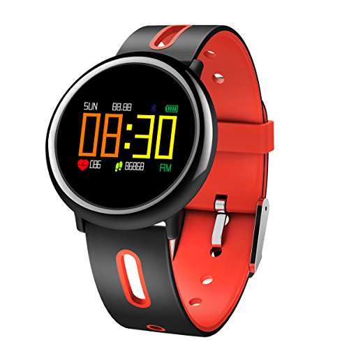 Preisvergleich Produktbild Fitness Tracker Smart Watch, elecfan Fitness Tracker mit Schrittzähler, Blutdruckmonitor, Herzfrequenz-Messgerät, Schlafmonitor, Schrittzähler, Aktivitätstracker Wasserdicht Smartwatch für Android iOS Männer Frauen