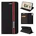 Price comparison product image Asnlove iPhone X Case, Flip Folio Wallet Protective Cover PU Leather TPU Inner Card Slots Kickstand Feature Magnetic Closure Bookstyle Holster Bumper Skin Shell for 5.8" Apple iPhone X