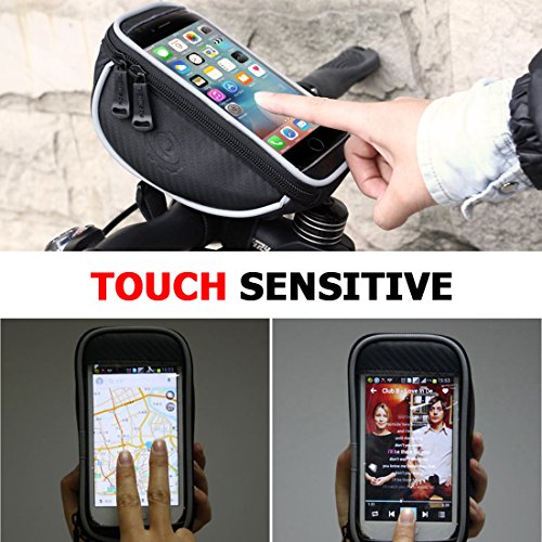 Fahrrad lenkertasche, Ubegood Handyhalter Fahrrad Tasche mit wasserdichte für iPhone 6s Plus/6 Plus/Samsung s7 edge andere bis zu 5,5 Zoll Smartphone - 6