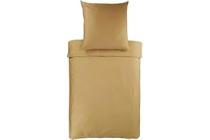 Bassetti Uni Bettwäsche aus 100% Baumwollsatin in der Farbe Messing 1415, Maße: 135x200 cm - 9256166