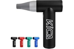 Elektryczny dmuchawa do kurzu – Kica Jetfan, Mini Air Duster, przenośny dmuchawa do kurzu, PC z dyszą, do laptopa/sofy, samochodu, 4 ustawienia prędkości, 86000 obr./min, kolor czarny