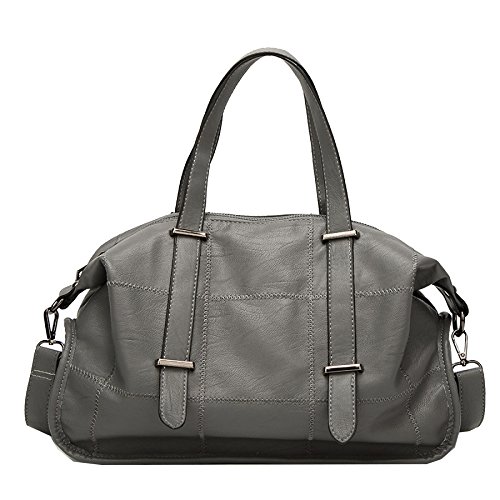 Preisvergleich Produktbild Frau Handtaschen Retro Große Kapazität Umhängetasche Einkaufen Reisen Lässig Umhängetasche,Gray-35*14*26cm
