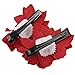 2x Vogue Party Prom Flower Rhinestone Hairpin Clips Headpiece For Girls (Red)