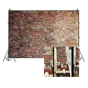 LFEEY 12x8ft Vintage Red Brick Wall Photo Backdrop Newborn Baby Girls Adults Portrait Photography Background Wallpaper Photo Studio Props