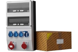 Stromverteiler eXT mit 4x230V 32A 16A CEE Steckdosen Wandverteiler Steckdosenverteiler Baustromverteiler Doktorvolt