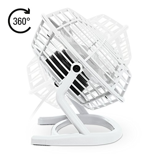 TROTEC TVE 1W Mini USB Ventilator / Fan / Lüfter in Snow White, geräuscharm mit An/Aus-Schalter, 360° Neigungswinkel, ideal für Schreibtisch Laptop Notebook, oder unterwegs (weiß) - 2