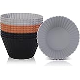 Super Kichen 9.2 cm Large Silicone Mould for Pastries, Reusable | Muffin Molds, Non-Stick Air Fryer Baking Trays for Muffins,