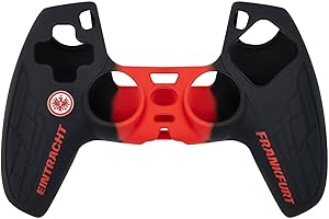 FANTROLLER Offiziell lizensierte Schutzhülle kompatibel für PS5 Controller Zubehör Eintracht Frankfurt Anti-Rutsch Schutzhülle Skin Case für SGE Fans (Rot)