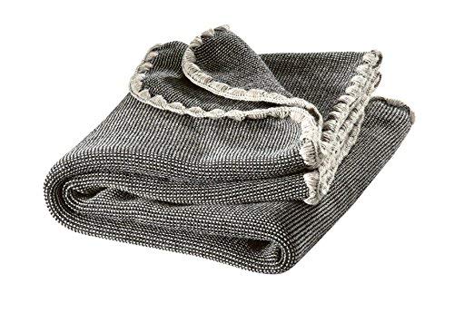 Disana Melange-Babydecke Wolle, Größe: 80x100 cm, Anthrazit Melange, 80x100 cm