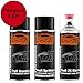 Produktbild TRISTARcolor Autolack 2K Spraydosen Set Peugeot KKN Rouge Aden/Flamenco Red Grundlack Basislack 2 Komponenten Klarlack Sprühdose