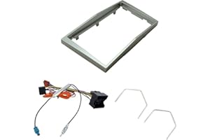 Motorguard Car Radio Stereo Double Din Facia Fascia Panel Full Fitting Kit Silver For Vauxhall Astra H Corsa D Zafira B