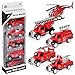 Produktbild DESONG Mini Feuerwehrauto Pull-Back Fahrzeuge Spielzeugautos Modelle für Kinder ab 3 Jahren - 5 Autos in einem Set