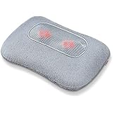 Beurer MG-145 - Almohada de masaje Shiatsu, extra suave y confortable, funda lavable, plateado