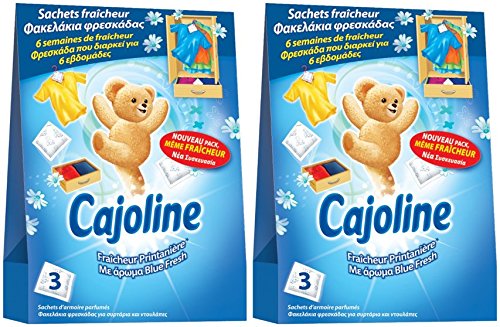 Cajoline Intense Sachets Fraîcheur Printanière pour l'Armoire 6 Sachets (Lot de 2x3 Sachets)