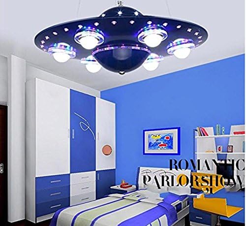 YMXJB Creative UFO LED Pendant Light Cartoon Chandeliers Bedroom Bedside Living Room Children's Room Pendant Lamp, 220V-240V , 2