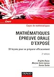 Image de Mathématiques épreuve orale d'exposé : 33 leçons pour se préparer efficacement