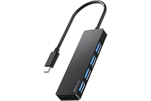 ANYPLUS USB C Hub, 4 Ports USB 3.0 Hub Splitter with 5Gbps Data Transfer, USB C Splitter for Type C MacBook, Mac Pro, iMac, Surface, XPS, Flash Drive, Mobile HDD