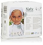 Naty by Nature Babycare Couches Écologiques Jetables Taille 4 Maxi 7-18 kg - Pack de 4 x 27 Couches (108 unites)