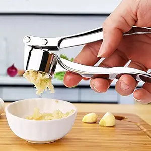 NISHU Fashion Multi-Function Manual Portable Garlic Crusher Ginger Mincer Garlic Presser Curved Garlic Grinding Slicer