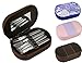 Liying®New Luxurious & Portable 13 pc Personal Manicure & Pedicure Set, Travel & Grooming Kit Tool Set with 5 pc Cosmetic brush set and Mirror (Coffee)