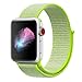 Produktbild HILIMNY Für Apple Watch Armband 44MM, Weiches, atmungsaktives Nylongewebe mit einfach anpassbarem Klettverschluss, Ersatz für iwatch Armband Series 4 (Blitzgelb, 44MM)