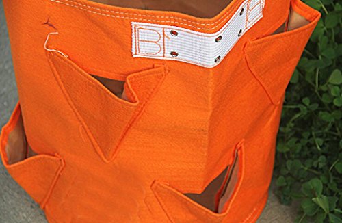 Pflanz-Sack für Erdbeeren 45cm Blumen Balkon Topf Pflanzen Kräuter Ampel Tasche 8-Loch (Material: Luftdurchlässigen Filztuch) - 4