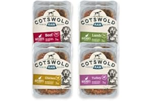 Cotswold RAW Butchers Block 80/10/10 Mince Adult Raw Dog Food, BARF Premium British Meat Raw Food for All Dogs, Frozen Dog Meal, Mixed Box - 16kg