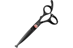 WISH BEAUTY,THE ROYAL ELEGANCE wishbeauty Tijeras de peluquería para niños, puntas redondas y curvadas, tijeras de corte de pelo para niños, tijeras de corte de pelo, tijeras profesionales de peluquería para bebé (tijeras negras