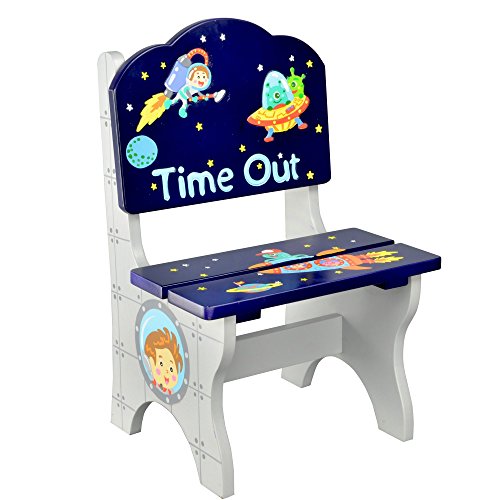 Fantasy Fields by Teamson Outer Space Childrens Wooden Naughty Time Out Chair Kids Seat TD-12222A