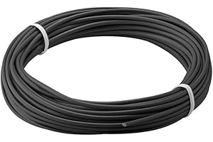 goobay 55045 przewód miedziany, izolowany, 1-żyłowy, wielodrutowy (18 x 0,1 mm), jednożyłowy kabel miedziany, przewód elektryczny w modelarstwie i elektrotechnice, izolowany PCV, czarny, 10 m