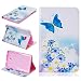 Produktbild Roreikes Samsung Galaxy Tab A 7.0 SM-T280/ T285 (7 Zoll) Hülle, Blumenmuster Muster TPU Leder Flip Magnetverschluss Wallet Kreditkarte ID Card Slots Magnetic TPU Leder Beschützer Tasche Hülle Etui Schale mit Standfunktion Weich TPU Innere Hülle Case leder Flip Beschützer Haut Schutzfolie Case für Samsung Galaxy Tab A 7.0 SM-T280/ T285 (7 Zoll)