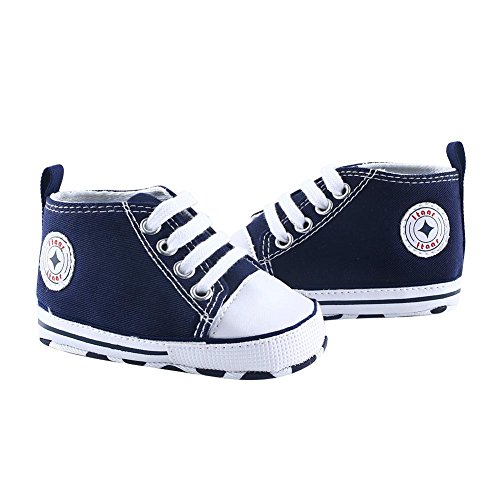 Itaar Babyschuhe Krabbelschuhe Turnschuhe aus Segeltuch mit weicher und rutschfester Sohle für Babys und Kinder 3-18 Monate - 5