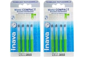 Inava Brossettes Mono Compact Vert 2,2 mm Lot de 2 x 4 = 8