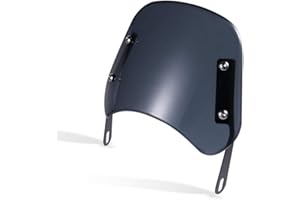 EVOMOSA Universal motorcycle windshield Windscreen deflector for 5 '' - 7 '' headlights motorcycle (Smoke)