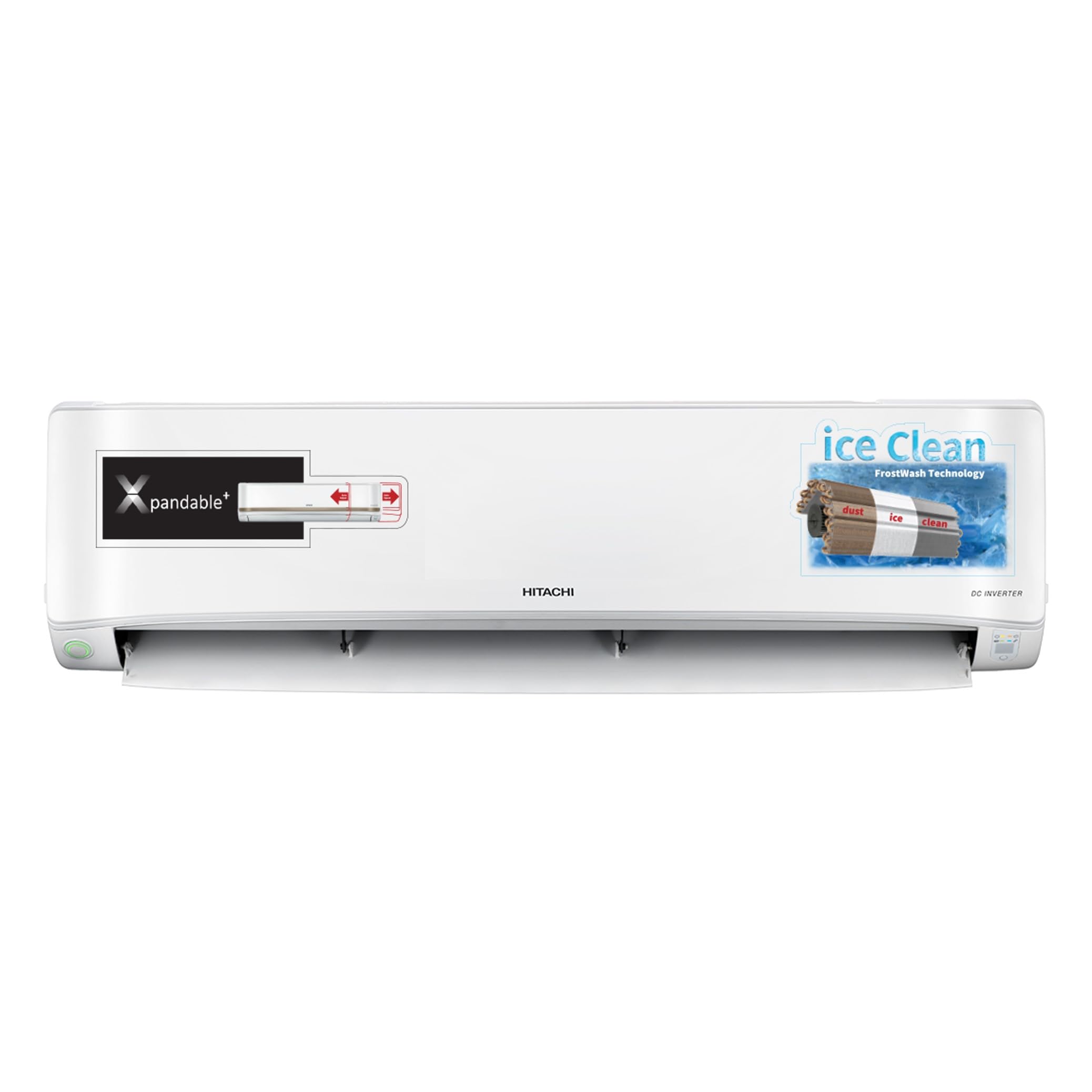 Hitachi 1.5 Ton Class 3 Star, ice Clean, Xpandable+, Inverter Split AC (100% Copper, Dust Filter, 2024 Model - 3400FXL RAS.G3