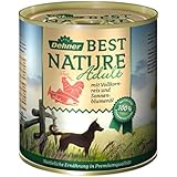 Dehner Best Nature Hundefutter, Adult Lachs und Geflügel mit Reis, Probiergröße, 400 g