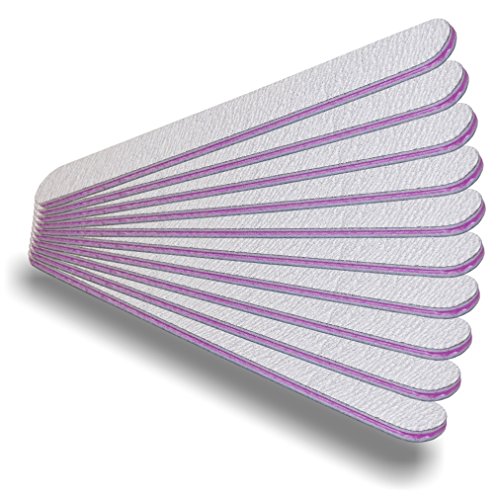 10 Stück Profi Zebrafeile gerade 100/180 - Nagelfeile Profifeile zebra