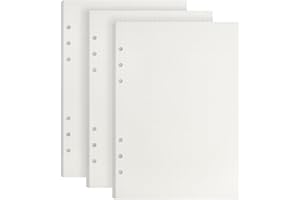 GYSRXS 3 Packungen A5 Nachfüllpapier Gepunktet 135 Blätte Ringbuch Nachfüllbar Papier 6 Löcher Notizpapier Nachfülleinlagen für A5 Notizbuch,Tagbuch,Skizze,Malerei
