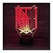 Produktbild Wings of Liberty Nachtlicht Illusion Lampe Nachttischlampe, 7 Farben ändern Touch-Schalter Schreibtisch Dekoration Lampen Geburtstag Weihnachtsgeschenk mit Acryl Flat & ABS Base & USB-Kabel