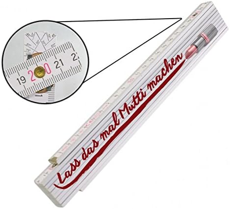 Folding Rule - 2 Metres - German Brand Manufacturer Quality - Also Suitable for Craftsmen Lass das mal Mutti machen