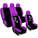 Produktbild WOLTU AS7245 Universal Sitzbezug für Auto Sitzbezüge Schonbezüge Autositzschoner, Butterfly Stickerei, schwarz-violett