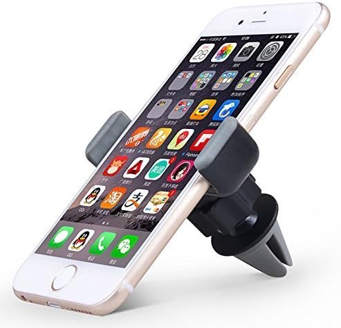 K.O.W Phone Holder Air Vent 360 Degree Car Holder Car Mount Cradle for iPhone X/ 8 / 7 / 7 Plus / 6 / 6s, Samsung, LG, Nexus, HTC, Motorola, Sony, Nokia and Other Smartphones (Black)