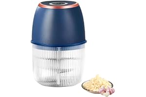 Multifunktionell bärbar elektrisk mini-hackare med 6 blad i rostfritt stål för kött, barnmat, frukt, grönsaker, camping