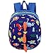 Produktbild MiniGreen Niedliche Dinosaurier-Tier-Kind-Rucksack Anti Verlorene Tasche Cartoon Kleinkind Baby Harness Rucksack Leine Sicherheit Anti-verloren Rucksack für Jungen Mädchen 2-6 Jahre alt, Blau