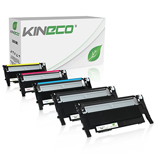 5 Toner kompatibel zu Samsung CLP-360 für Samsung Xpress C460W/TEG, Xpress C410W, CLP-365/SEE CLP-365, CLX-3305FN/TEG - CLT-K406S/ELS CLT-C406S/ELS CLT-M406S/ELS CLT-Y406S/ELS - Schwarz je 1.500 Seiten, Color je 1.000 Seiten