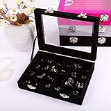 LID & LOCK: verfügt über einen Klarglas -Deckel, der eine klare Anzeige Ihrer gespeicherten Juwelen ermöglicht und sie dabei staubfrei hält.Komplett mit 2 -integrierten Sicherheitsschlössern für zusätzliche Sicherheit.