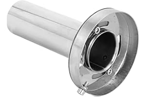 KIMISS Car Silencer Car Exhaust Silencer Car Exhaust Muffler Silencer Stainless Steel Car Adjustable Removable Exhaust Muffler Round Head for Car Muffler Modification (4.5 inches)