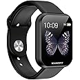 Bouncefit D20 Y68 Fitness Band Smart Watch for Men, Women, Boys, Girls, Kids – Single Touch Interface, Water Resistant, Workout Modes, Quick Charge Sports Smartwatch – O Black